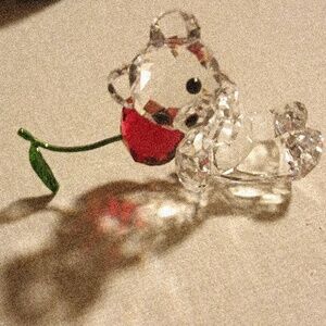 Swarovski Crystal Bear With Cherry